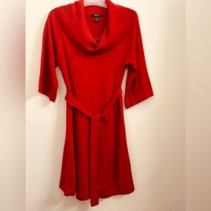 Style & Co. Red Cowl Neck Sweater Dress
